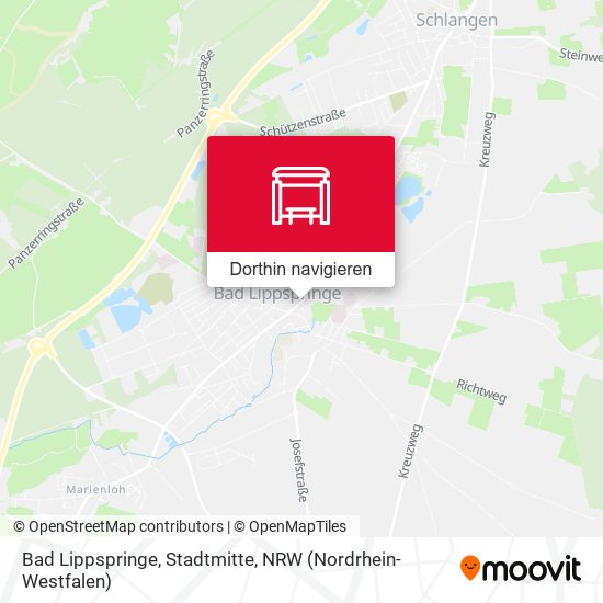 Bad Lippspringe, Stadtmitte Karte