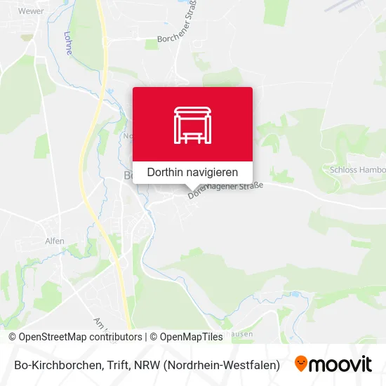 Bo-Kirchborchen, Trift Karte