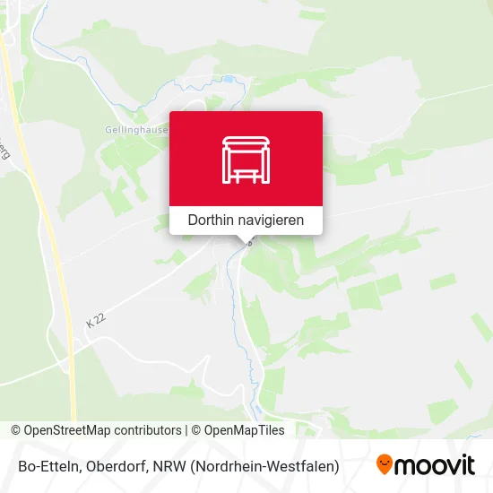 Bo-Etteln, Oberdorf Karte