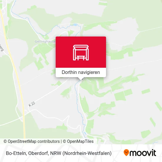 Bo-Etteln, Oberdorf Karte