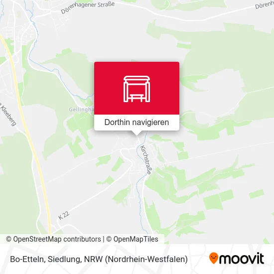 Bo-Etteln, Siedlung Karte