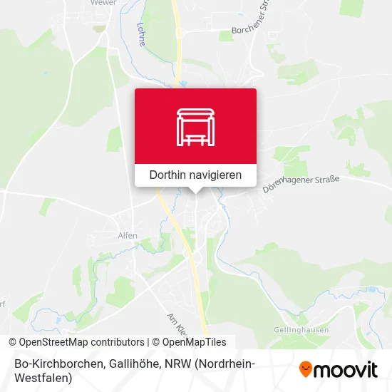 Bo-Kirchborchen, Gallihöhe Karte