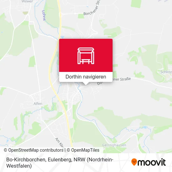 Bo-Kirchborchen, Eulenberg Karte