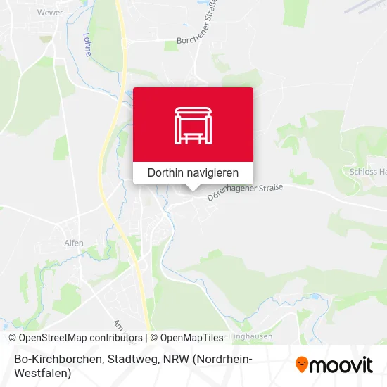 Bo-Kirchborchen, Stadtweg Karte