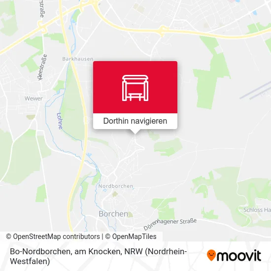 Bo-Nordborchen, am Knocken Karte