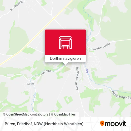 Büren, Friedhof Karte