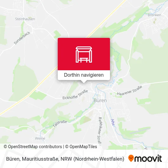 Büren, Mauritiusstraße Karte