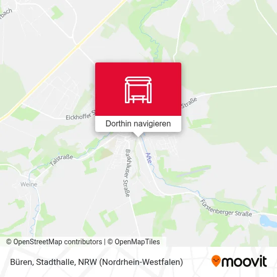 Büren, Stadthalle Karte