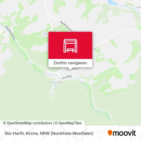 Bür-Harth, Kirche Karte