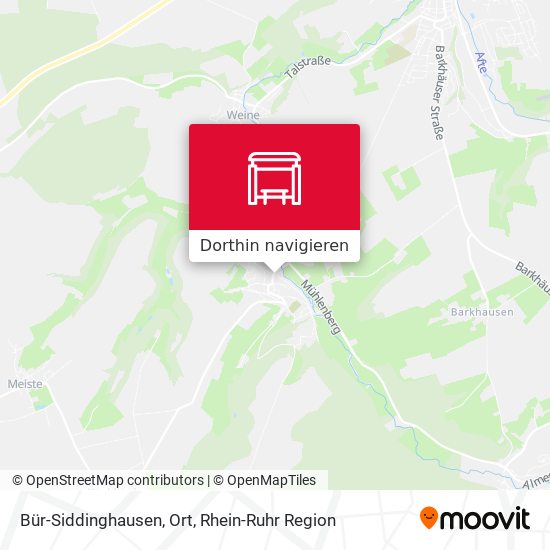Bür-Siddinghausen, Ort Karte