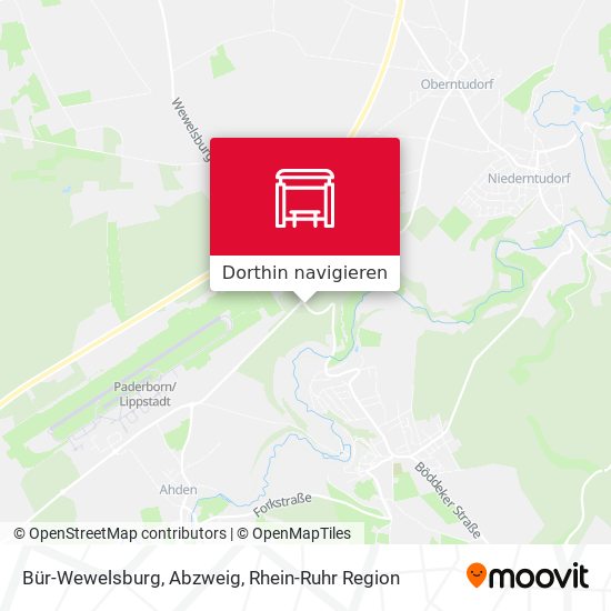 Bür-Wewelsburg, Abzweig Karte