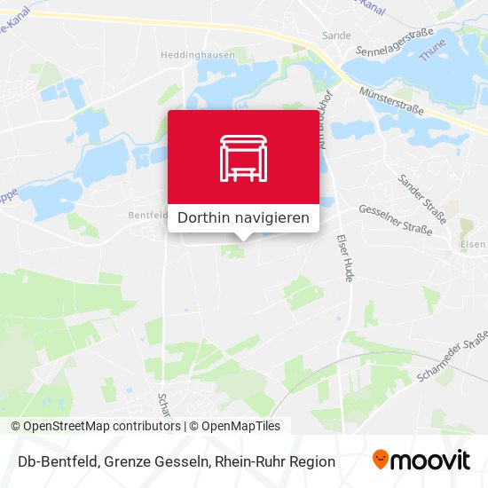 Db-Bentfeld, Grenze Gesseln Karte