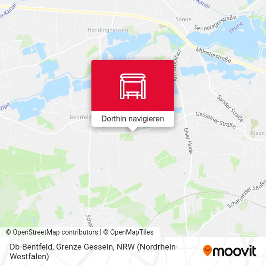 Db-Bentfeld, Grenze Gesseln Karte