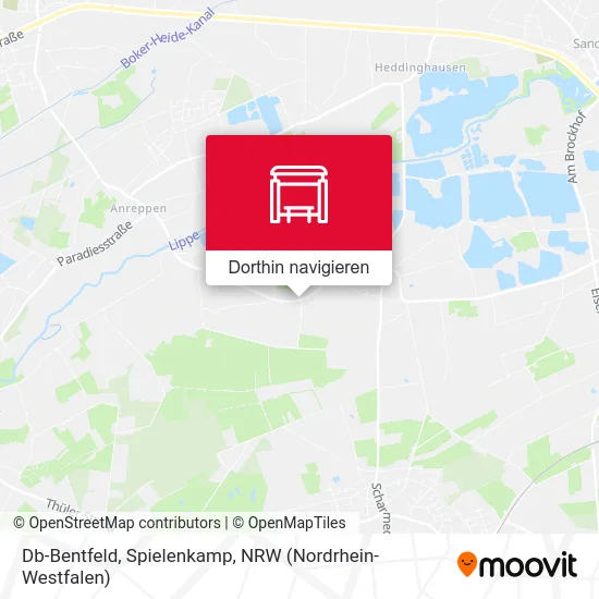 Db-Bentfeld, Spielenkamp Karte