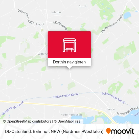 Db-Ostenland, Bahnhof Karte