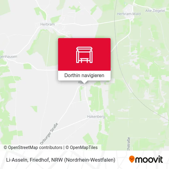 Li-Asseln, Friedhof Karte