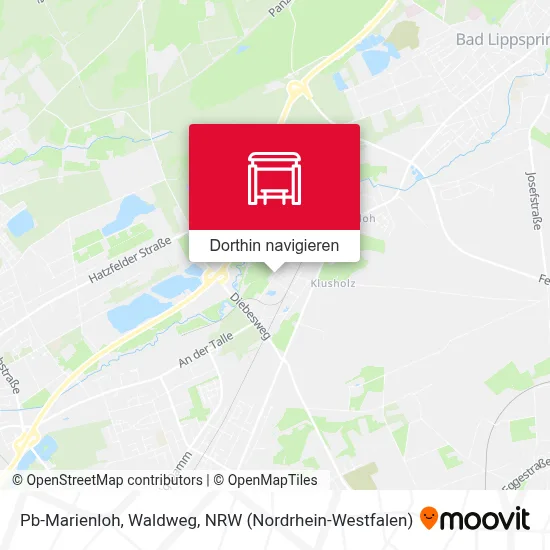 Pb-Marienloh, Waldweg Karte