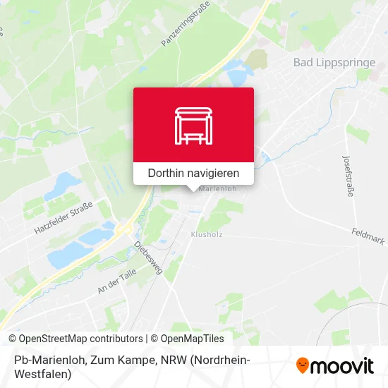 Pb-Marienloh, Zum Kampe Karte