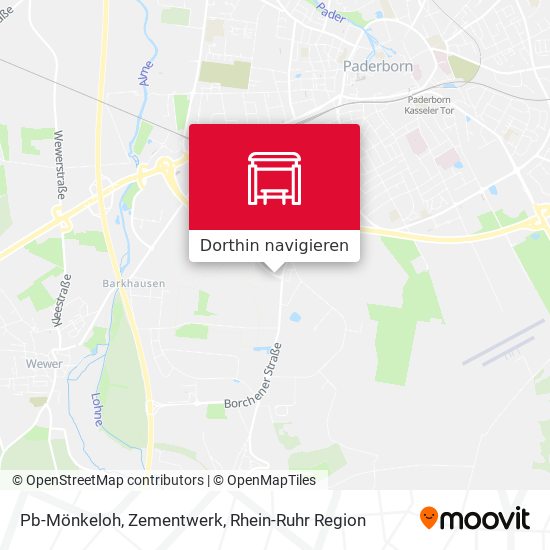 Pb-Mönkeloh, Zementwerk Karte