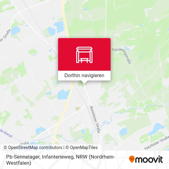 Pb-Sennelager, Infanterieweg Karte