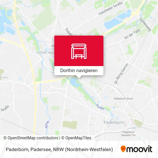 Paderborn, Padersee Karte