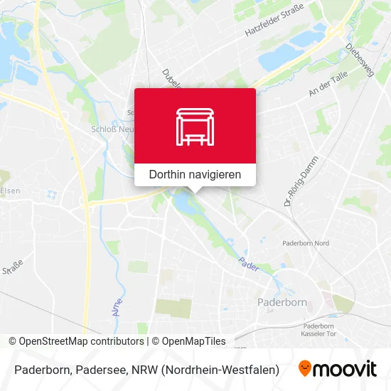 Paderborn, Padersee Karte