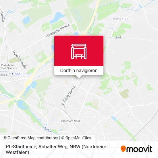 Pb-Stadtheide, Anhalter Weg Karte