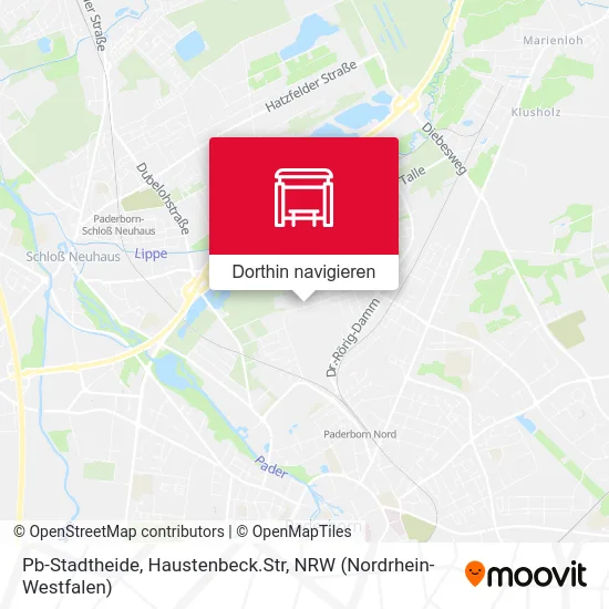 Pb-Stadtheide, Haustenbeck.Str Karte