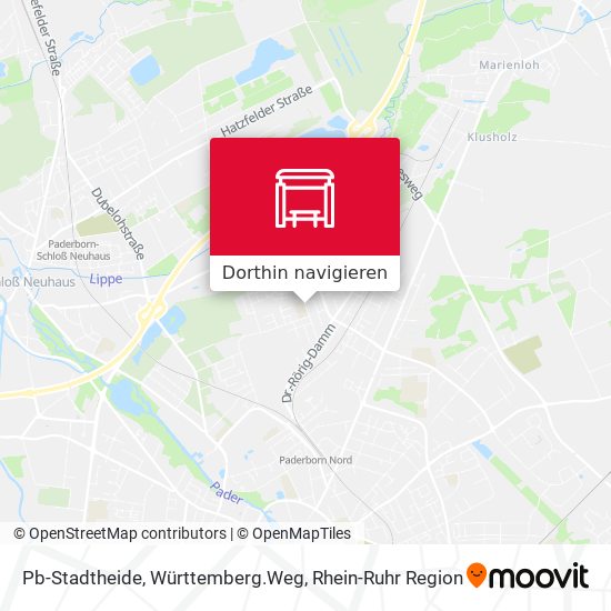 Pb-Stadtheide, Württemberg.Weg Karte