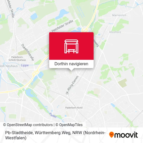 Pb-Stadtheide, Württemberg.Weg Karte