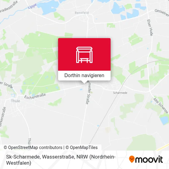 Sk-Scharmede, Wasserstraße Karte