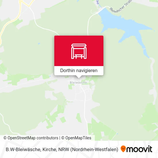 B.W-Bleiwäsche, Kirche Karte