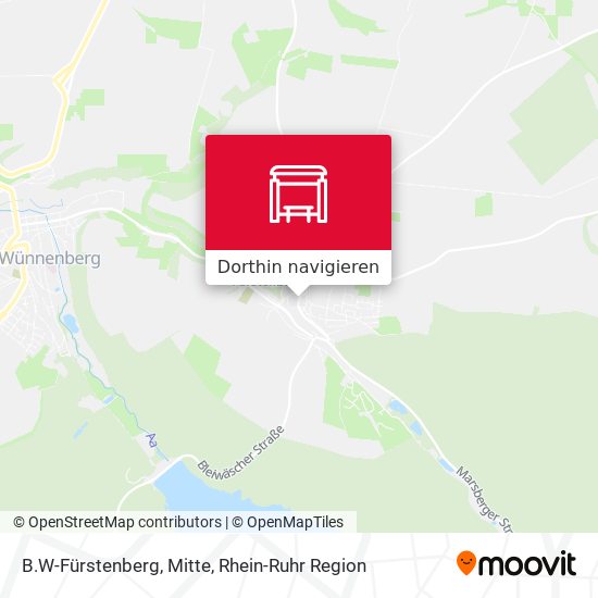 B.W-Fürstenberg, Mitte Karte