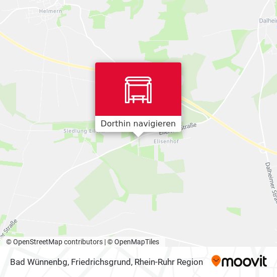 Bad Wünnenbg, Friedrichsgrund Karte