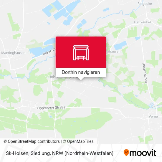 Sk-Holsen, Siedlung Karte