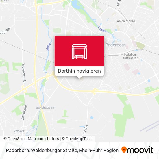 Paderborn, Waldenburger Straße Karte