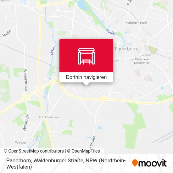 Paderborn, Waldenburger Straße Karte