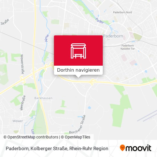 Paderborn, Kolberger Straße Karte