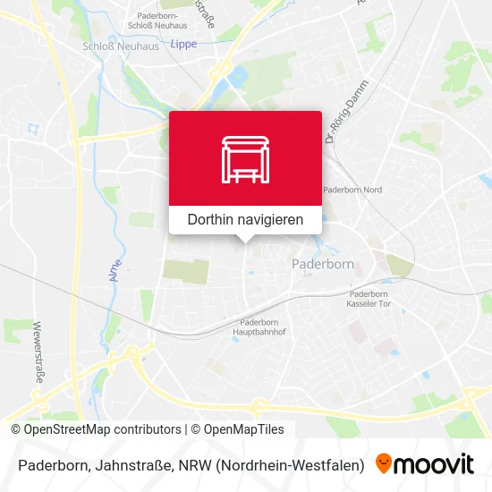 Paderborn, Jahnstraße Karte