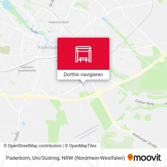 Paderborn, Uni/Südring Karte