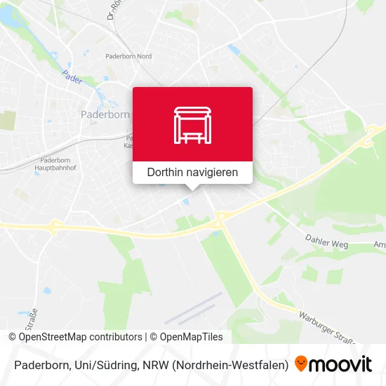 Paderborn, Uni/Südring Karte