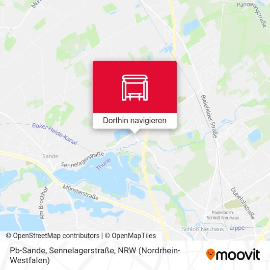 Pb-Sande, Sennelagerstraße Karte