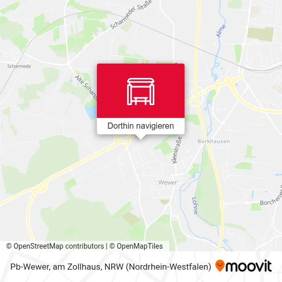 Pb-Wewer, am Zollhaus Karte