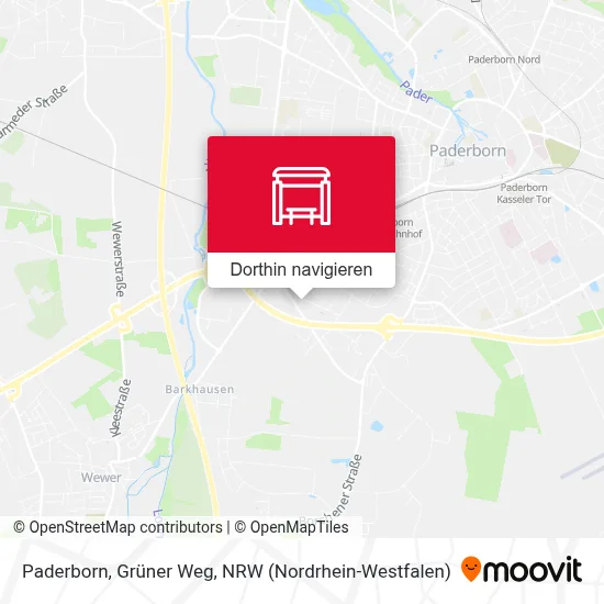 Paderborn, Grüner Weg Karte