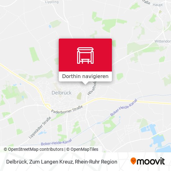 Delbrück, Zum Langen Kreuz Karte