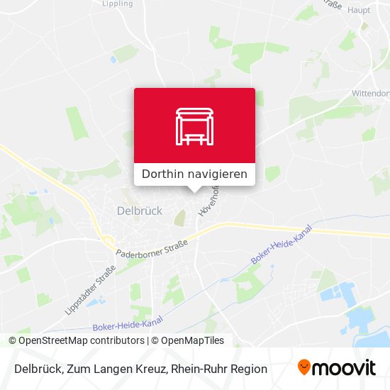 Delbrück, Zum Langen Kreuz Karte