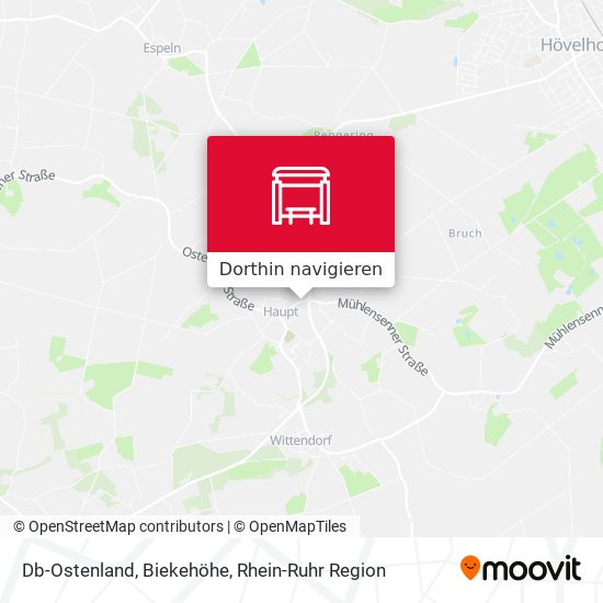 Db-Ostenland, Biekehöhe Karte