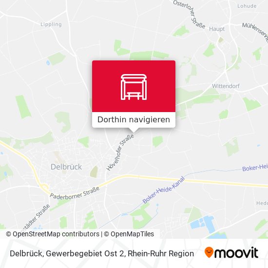 Delbrück, Gewerbegebiet Ost 2 Karte