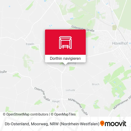 Db-Ostenland, Moorweg Karte