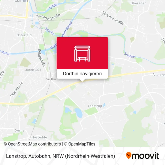 Lanstrop, Autobahn Karte